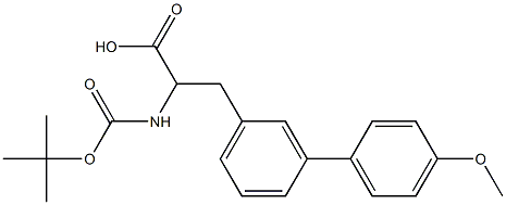 Boc-3-(4-methoxyphenyl)-DL-phenylalanine 结构式