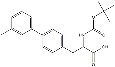 Boc-4-(3-methylphenyl)-DL-phenylalanine 结构式