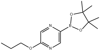 2-propoxy-5-(4,4,5,5-tetramethyl-1,3,2-dioxaborolan-2-yl)pyrazine 结构式