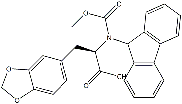 (2R)-3-(1,3-BENZODIOXOL-5-YL)-2-(9H-FLUOREN-9-YLMETHOXYCARBO 结构式