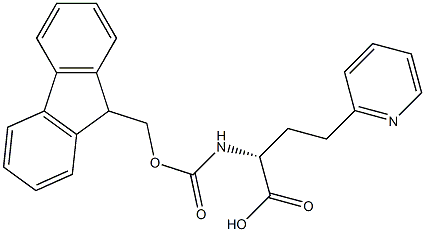 (2R)-2-({[(9H-fluoren-9-yl)methoxy]carbonyl}amino)-4-(pyridin-2-yl)butanoic acid 结构式