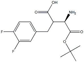 (R)-3-((叔丁氧基羰基)氨基)-2-(3,4-二氟苄基)丙酸 结构式