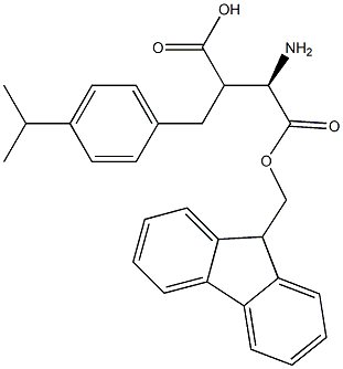 Fmoc-(R)-3-amino-2-(4-isopropylbenzyl)propanoicacid 结构式