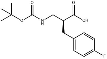 Boc-(S)-3-amino-2-(4-fluorobenzyl)propanoicacid 结构式