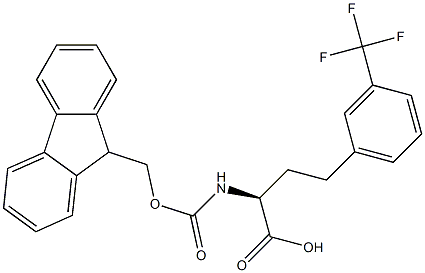 N-Fmoc-(R)-3-trifluoromethyl-homophenylalanine 结构式