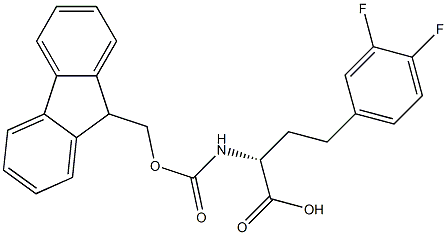 Fmoc-3,4-difluoro-D-homophenylalanine 结构式