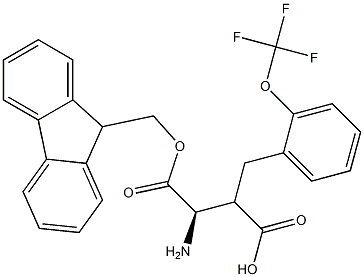 Fmoc-(R)-3-amino-2-(2-(trifluoromethoxy)benzyl)propanoicacid 结构式