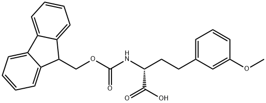 N-Fmoc-(R)-3-methoxy-homophenylalanine 结构式