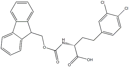 FMOC-3,4-二氯-D-高苯丙氨酸 结构式