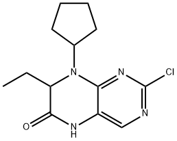 2-chloro-8-cyclopropyl-7-ethyl-7,8-dihydropteridin-6(5H)-one 结构式