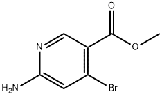 methyl 6-amino-4-bromonicotinate 结构式