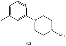 4-(4-Methylpyridin-2-yl)piperazin-1-amine hydrochloride 结构式