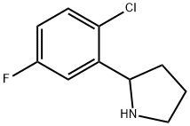 2-(2-chloro-5-fluorophenyl)pyrrolidine 结构式