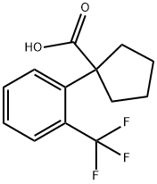 1-(2-三氟甲基苯基)环戊烷甲酸 结构式