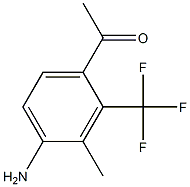 1-(4-Amino-3-methyl-2-trifluoromethyl-phenyl)-ethanone 结构式