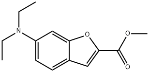 6-(二乙氨基)苯并呋喃-2-羧酸甲酯 结构式