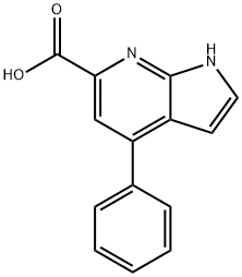 4-苯基-1H-吡咯并[2,3-B]吡啶-6-羧酸 结构式