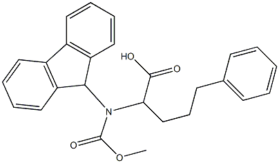 2-(9H-fluoren-9-ylmethoxycarbonylamino)-5-phenylpentanoic acid 结构式