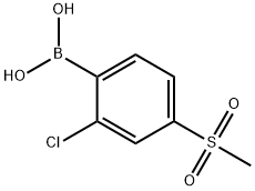 2-氯-4-甲磺酰基苯硼酸 结构式