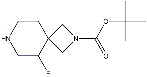 tert-butyl 5-fluoro-2,7-diazaspiro[3.5]nonane-2-carboxylate 结构式