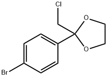 2-氯甲基-2-(4-溴苯基)-1,3-二氧戊环 结构式