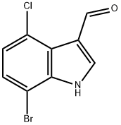1H-Indole-3-carboxaldehyde, 7-bromo-4-chloro- 结构式