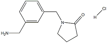 1-{[3-(氨基甲基)苯基]甲基}吡咯烷-2-酮盐酸 结构式
