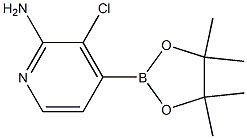 3-氯-4-(4,4,5,5-四甲基-1,3,2-二氧硼烷-2-基)吡啶-2-胺 结构式