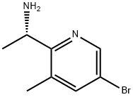 (1S)-1-(5-溴-3-甲基(2-吡啶基))乙胺 结构式