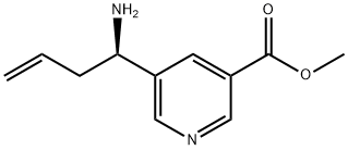 METHYL 5-((1R)-1-AMINOBUT-3-ENYL)PYRIDINE-3-CARBOXYLATE 结构式