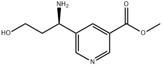 METHYL 5-((1R)-1-AMINO-3-HYDROXYPROPYL)PYRIDINE-3-CARBOXYLATE 结构式