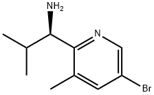 (1R)-1-(5-BROMO-3-METHYL(2-PYRIDYL))-2-METHYLPROPYLAMINE 结构式