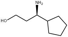 (3R)-3-AMINO-3-CYCLOPENTYLPROPAN-1-OL 结构式