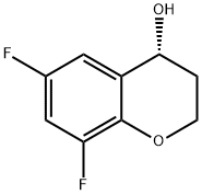 (4R)-6,8-二氟-3,4-二氢-2H-1-苯并吡喃-4-醇 结构式