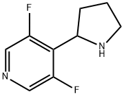 3,5-difluoro-4-(pyrrolidin-2-yl)pyridine 结构式