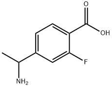 4-(1-AMINOETHYL)-2-FLUOROBENZOIC ACID 结构式