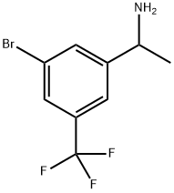 1-[3-Bromo-5-(trifluoromethyl)phenyl]ethan-1-amine 结构式