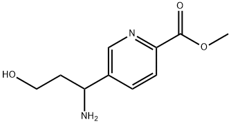 METHYL 5-(1-AMINO-3-HYDROXYPROPYL)PYRIDINE-2-CARBOXYLATE 结构式