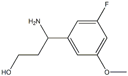 3-AMINO-3-(3-FLUORO-5-METHOXYPHENYL)PROPAN-1-OL 结构式