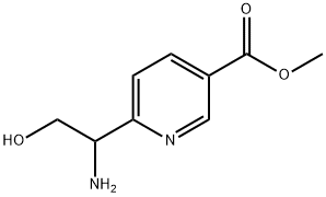 METHYL 6-(1-AMINO-2-HYDROXYETHYL)PYRIDINE-3-CARBOXYLATE 结构式