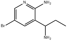 3-(1-aminopropyl)-5-bromopyridin-2-amine 结构式
