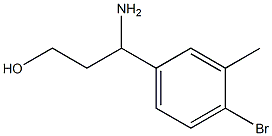 3-氨基-3-(4-溴-3-甲基苯基)丙醇 结构式