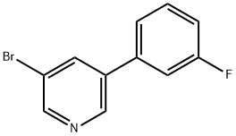 3-溴-5-(3-氟苯基)-吡啶 结构式
