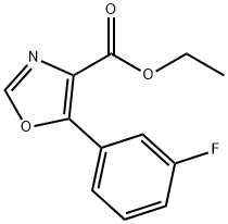 5-(3-氟苯基)-1,3-噁唑-4-羧酸乙酯 结构式