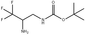 叔-丁基 N-(2-氨基-3,3,3-三氟丙基)氨基甲酯 结构式