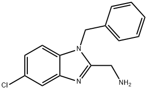 (1-benzyl-5-chloro-1H-1,3-benzodiazol-2-yl)methanamine 结构式