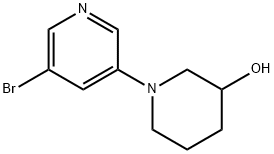 1-(3-BROMOPYRIDIN-5-YL)PIPERIDIN-3-OL 结构式