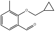 2-Cyclopropylmethoxy-3-methylbenzaldehyde 结构式