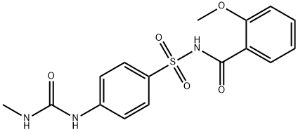 2-甲氧基-N-[[4-(3-甲基脲基)苯基]磺酰基]苯甲酰胺 结构式