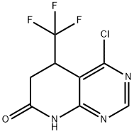 4-氯-5-(三氟甲基)-5,6-二氢吡啶[2,3-D]嘧啶-7(1H)-酮 结构式